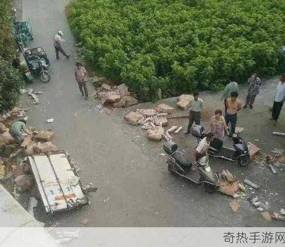 江苏东台货车事故猪肉遭哄抢，警方通报5人被拘