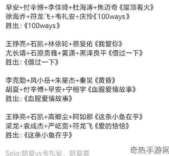 披荆斩棘的哥哥四公淘汰名单，震撼揭晓背后的故事与启示