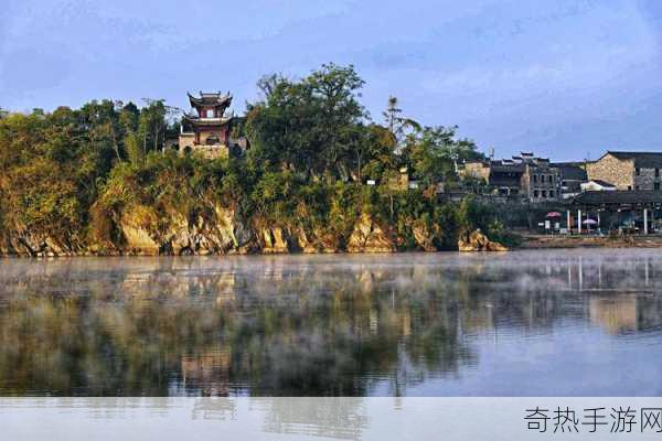 桃花洞口已是溪水潺潺乡村风情-溪水潺潺，桃花洞口乡村风情如画